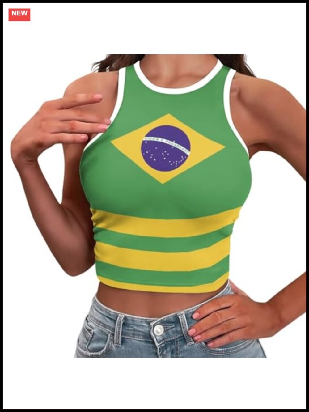 Women's Sleeveless Halter Tank Top Cropped Stretchy Summer Vest